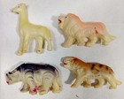 Vintage Antique Celluloid CIRCUS ANIMALS Japan Cake Topper Set blow mold