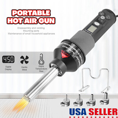 110V 450W Electronic Hot Air Heat Gun Soldering Station LCD Display + 4 Nozzles