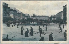 73452 - Vintage postcard: LIVORNO City - Piazza VITTORIO EMANUELE 1928