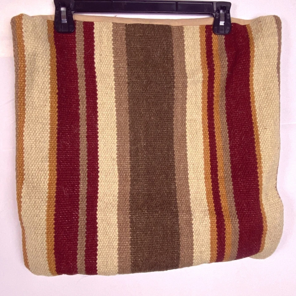 Conjunto de 2 capas de travesseiro de lã Lizzie Home Arden loft tecida à mão listras sudoeste - Imagem 2 de 4