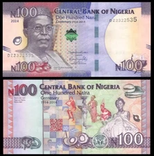 NIGERIA 100 Naira, 2024, P-41, Commemorative, UNC World Currency