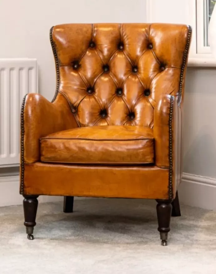 Top quality Real Leather Lounge Chair Cambridge Derby leather eBay