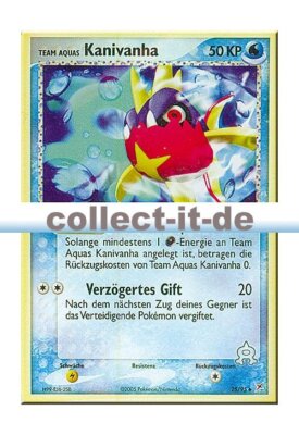 Pokemon EX Team Magma vs. Team Aqua 25/95 - Kanivanha - Reverse Holo Deutsch