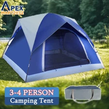 4 Person Dome Camping Tent Removable Rainfly Easy Setup Family Hiking Traveling