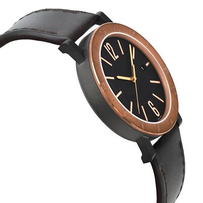 Bvlgari Solotempo 41mm Steel Bronze Black Dial Automatic Men Watch