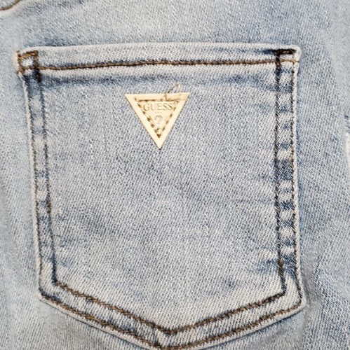 Kids Guess Mr Zuley Skinny Jeans Light Destroyed Style Size 10 Adjustable Waist - Picture 12 of 14