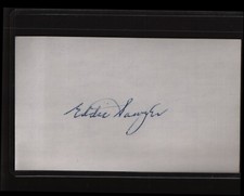 EDDIE SAWYER AUTHENTIC AUTOGRAPHED 3 X 5 CARD BASEBALL