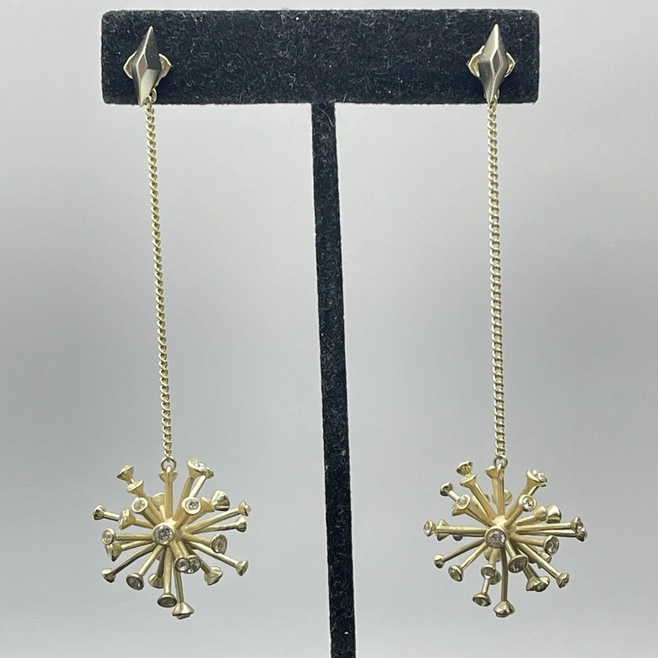 Pendientes colgantes Kendra Scott Chandelier circonita cúbica Pom fuegos artificiales 3" Foto 3 de 4