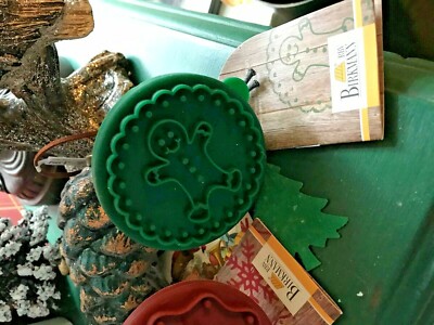 Birkmann Wood Cookie Stamp Ginger Bread Man Christmas Wood Handle NWT