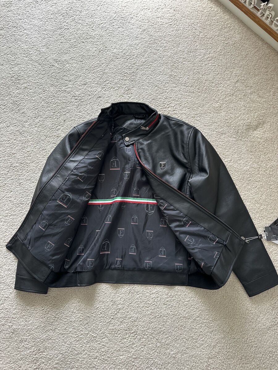 Ferrari F-collections Soft Leather Jacket XL Black Red Italy Ferrari F-collections Soft Leather Jacket XL Black Red Italy