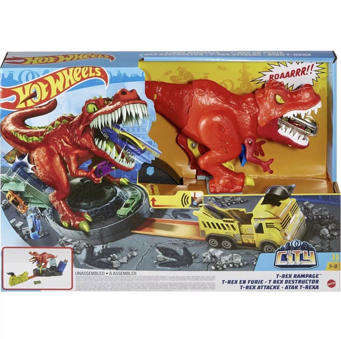 Pista MATTEL Hot Wheels City T-Rex Rampage