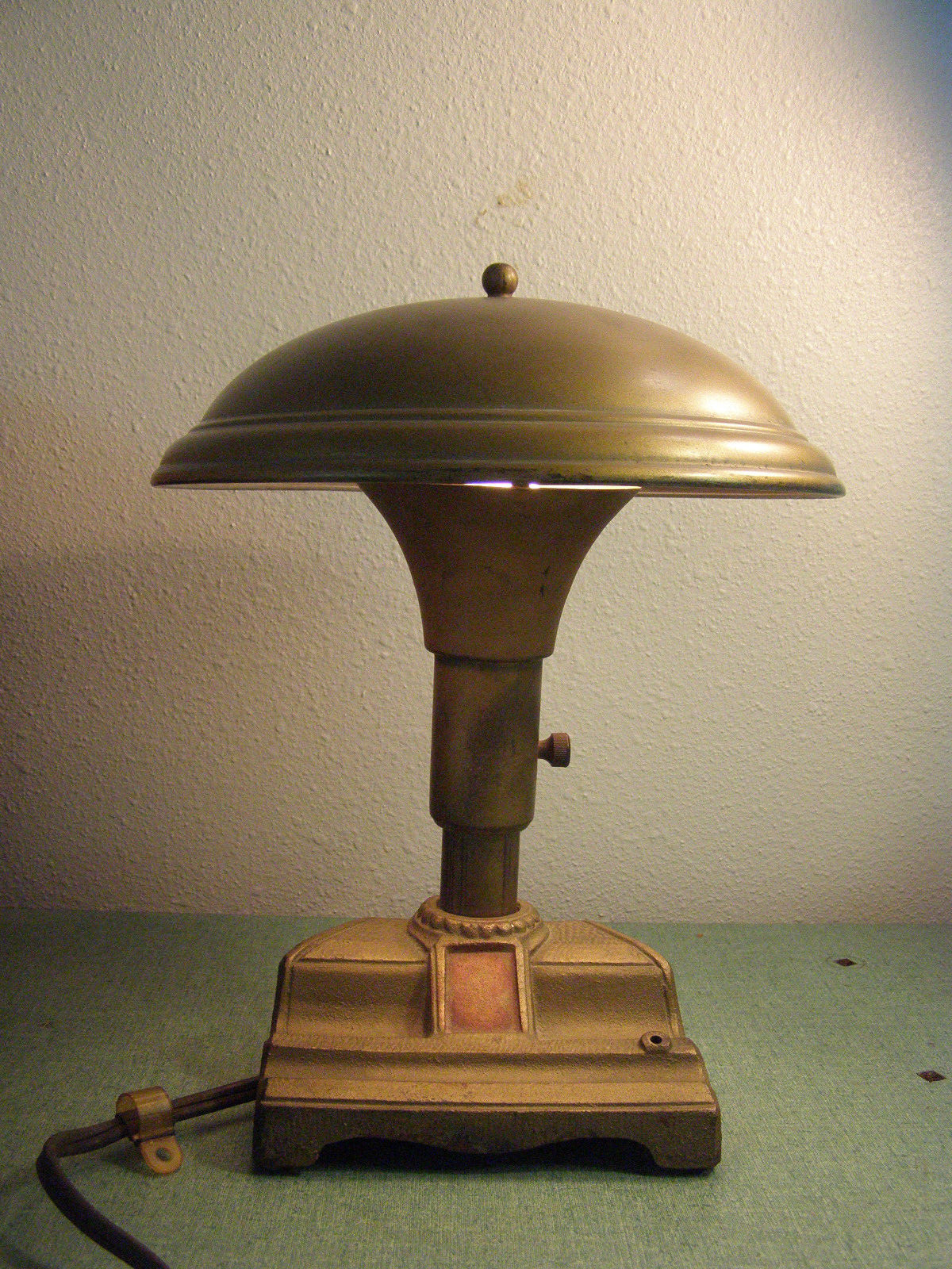 ANTIQUE ELECTRIC DESK LAMP JOS L SHOEMAKER CO. PHILA. PA. CIRCA 1884