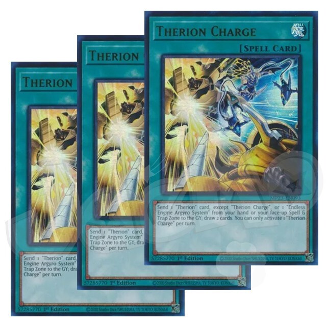 Yugioh - Therion Charge x 3 - 1st Edition Ultra Rare NM - Free Holographic  Card