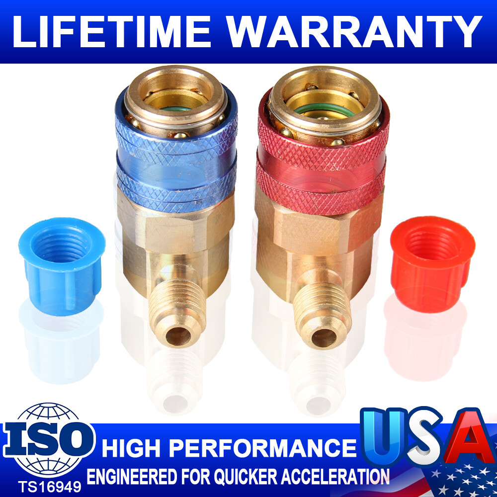 Brass A/C Manifold Gauge Set With Digital Readout & Quick Couplers - HVAC Test Kit