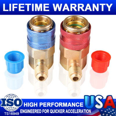 Ac Gauge Set 2Pcs R134A Quick Connector Adapter Coupler Auto AC Manifold Gauge Low/High HVAC Car Connector Removal Tool - Foto 8