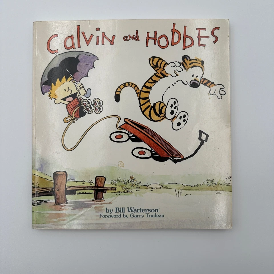 Lot Of 2 Calvin and Hobbes by Bill Watterson VTG Paperback Cartoon Books VOL 1 - Image 4 of 4