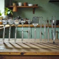 DANSK 10-PcStainless Steel 18/8 Cooking Utensil Set (7 Dansk, 3 Not Dansk)