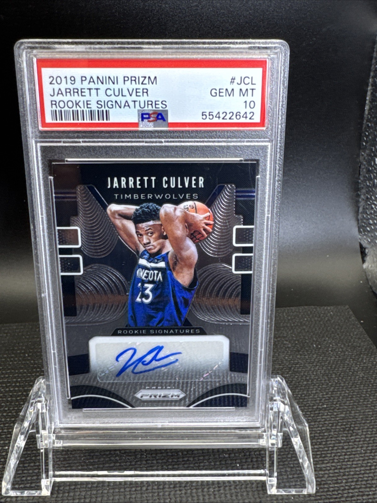 JARRETT CULVER 2019-20 PANINI PRIZM ROOKIE AUTOGRAPH RC AUTO PSA 10