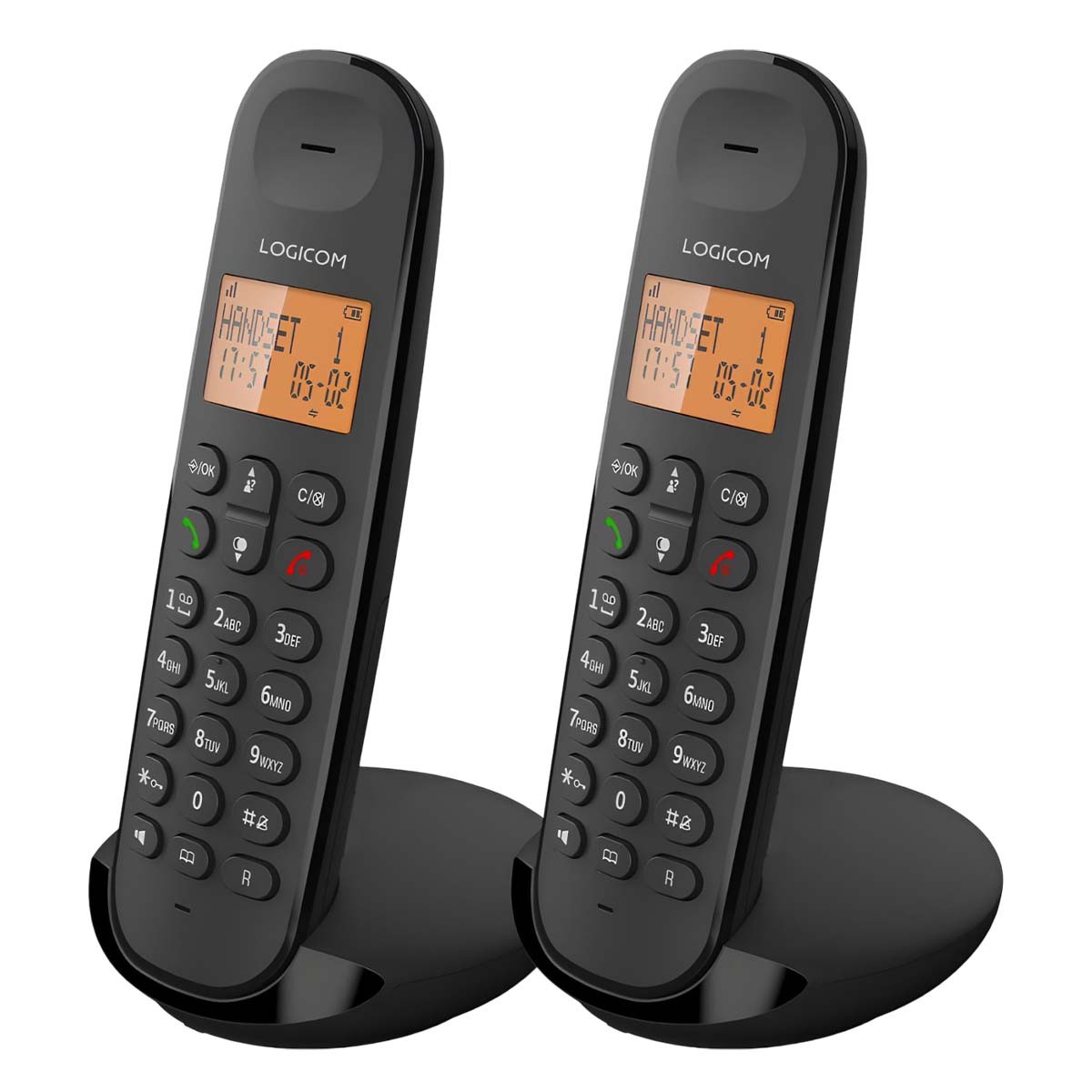 Téléphone fixe sans fil Logicom ILOA 255 Duo double combiné DECT avec haut-parleur