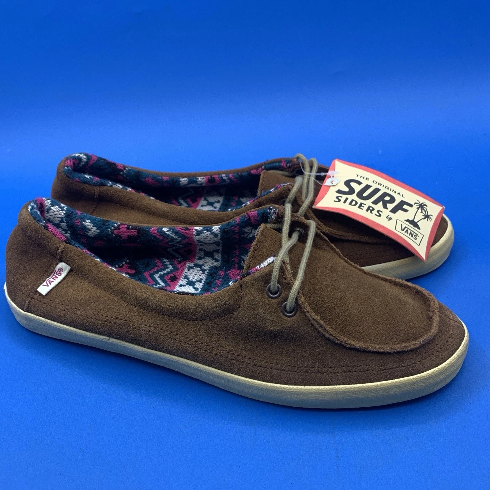 Scarpe Vans Off The Wall Rata Lo mocassini scamosciati marroni vestibilità classica donna taglia 7 5