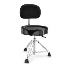  Drum Throne with Backrest, Heavy Duty Hydraulic Drum Stool Height Adjustable 