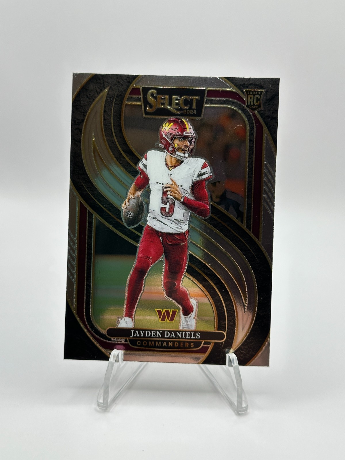 2024 Panini Select - Premier Level Jayden Daniels #112 Silver Prizm (RC)