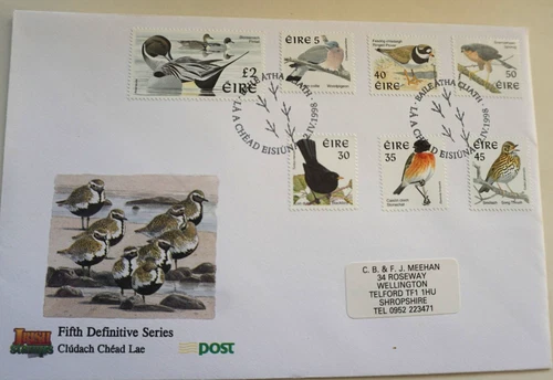 Stamps Ireland / Eire - FDC 1998 birds