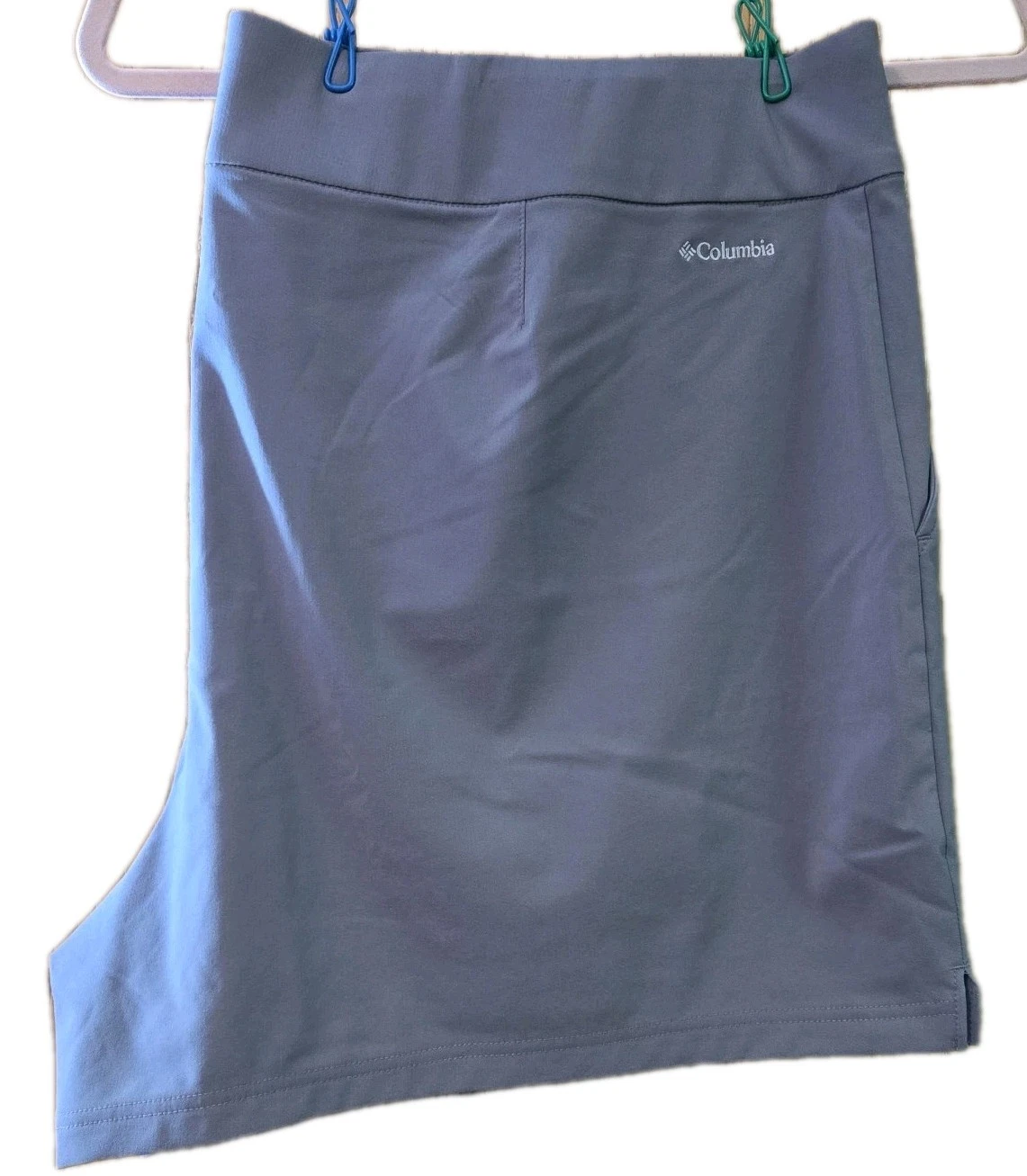 Columbia Women's All Seasons Shorts 3X Plus Medium Gray Elastic Waist Pockets