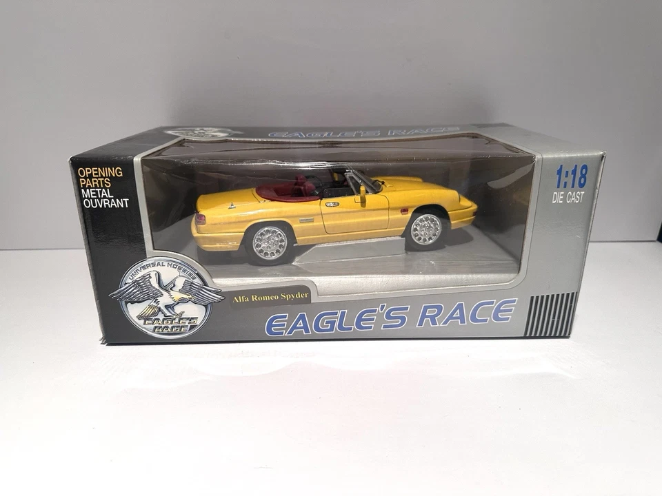 Eagle's Race 1:18 Scale Alfa Romeo Spider Convertible Yellow - Image 3 of 4
