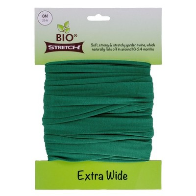 Bio-Stretch Extra Wide Soft Tree Ties - Strong & 26 ft / 8M, Green 