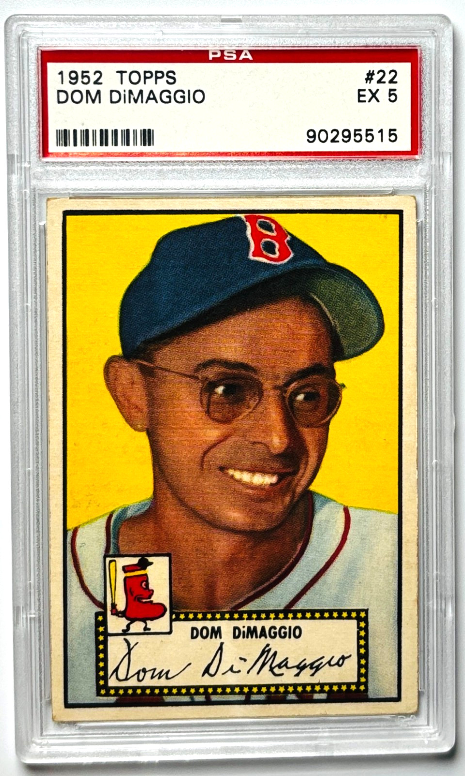 1952 Topps #22 DOM DiMAGGIO BLACK BACK PSA 5 EX