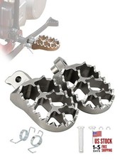 Dirt Bike Foot Pegs with Springs,Universal 304 Stainless Steel Dirtbike