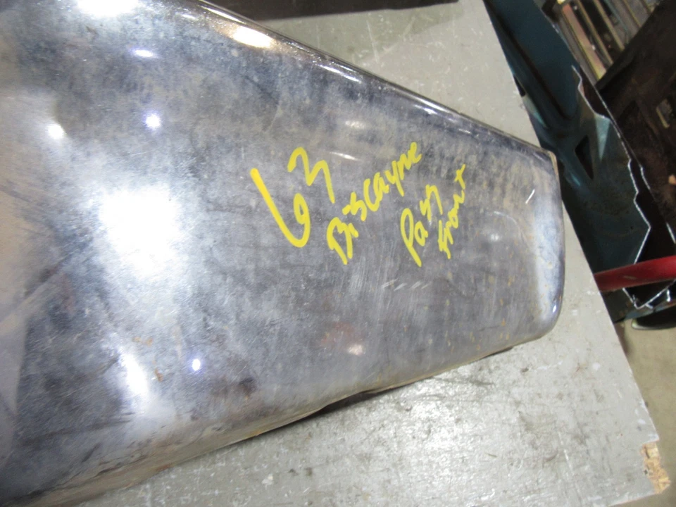 Chevrolet Impala Belair 1963 parachoques delantero cromo núcleo pieza final Biscayne PF Foto 3 de 4