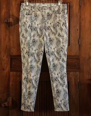 Sofia Jeans By Sofia Vergara 'Rosa' Curvy Ankle Snakeskin Print Womens - Size 14