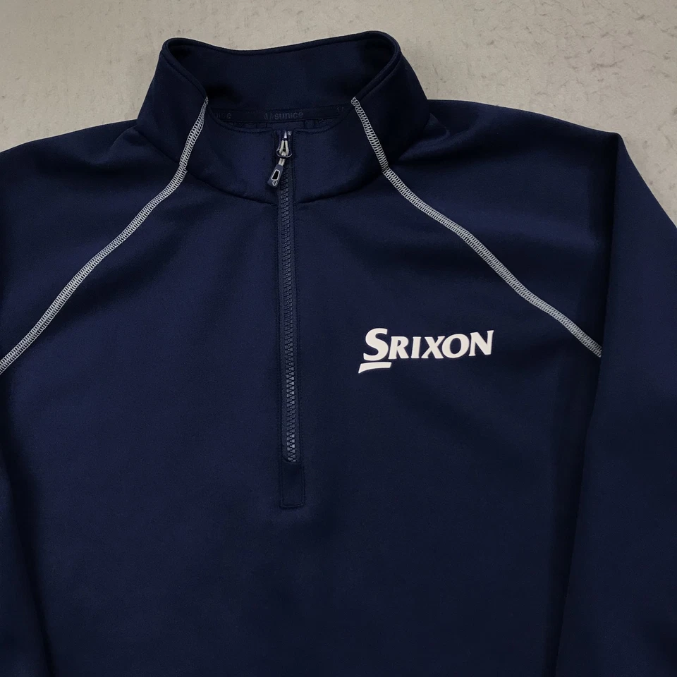 Chaqueta de golf Sunice para hombre grande azul Allendale 1/4 cuarto logotipo de Srixon pulóver Foto 2 de 4