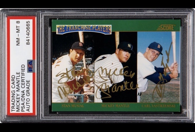 1992 Score - The Franchise Mickey Mantle, Stan Musial, Carl