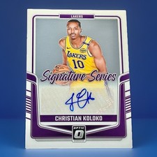 Christian Koloko Signature Series Auto 2024-25 Panini Donruss Optic