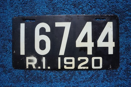 1920 Rhode Island License Plate