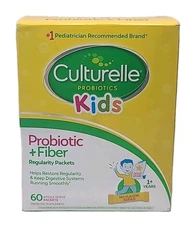 Culturelle Kids • Daily Probiotic and Fiber Packets - 60 PACKETS •  EXP : 04/27