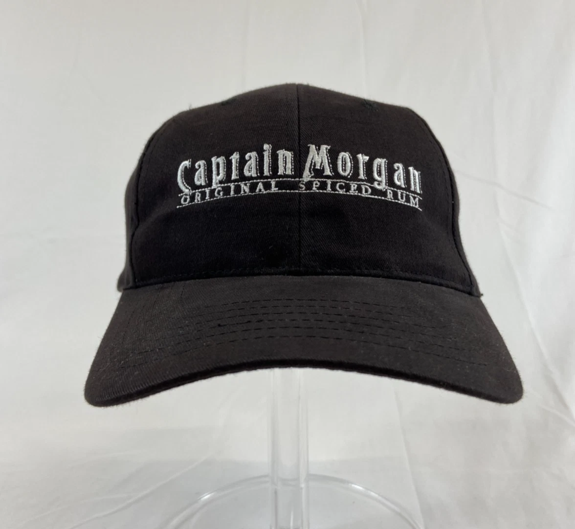 Captain Morgain Baseball Cap Buckleback Hat Spiced Rum Black Canvas Outdoor OSFM
