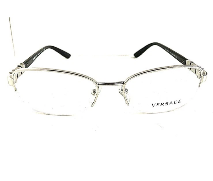 New Versace Mod. 3012-B 54mm Semi-Rimless Silver Women's Eyeglasses Italy #1,2 - Image 2 of 4