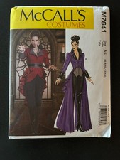 McCall's Costume Pattern M7641 Misses 6-14 Peplum Jacket Uncut FF Steampunk