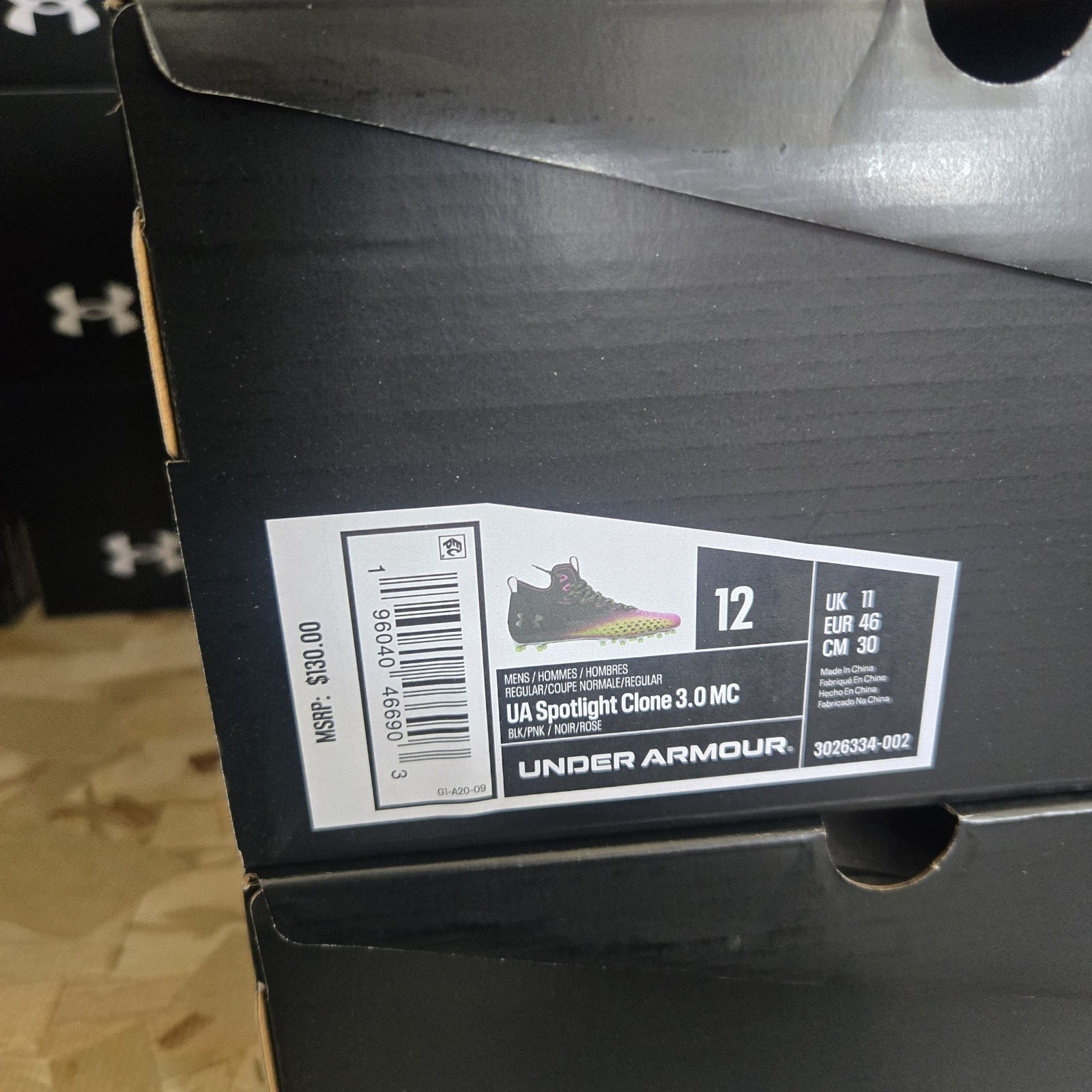 Men's UA Spotlight Clone 3.0 MC World Tour Football Cleats 3026334-002 Size 12 thumbnail 6