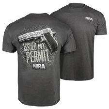 NRA We The People Issued My Permit T-Shirt (2X)- Grey