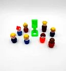 Vintage Fisher Price Little People Lot Wood King Boy Mom Girl Red Blue Pay Phone