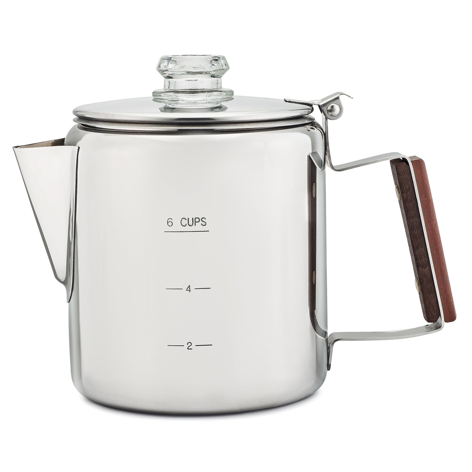 Bozeman Percolator Coffee Pot &mdash; NO Aluminum or Plastic [6 cup]