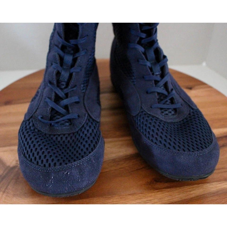 Zapatos de Boxeo Venum Contender Para Hombres 12 Azul Rojo Con Cordones Prendas para el torso Altas MMA Foto 3 de 4