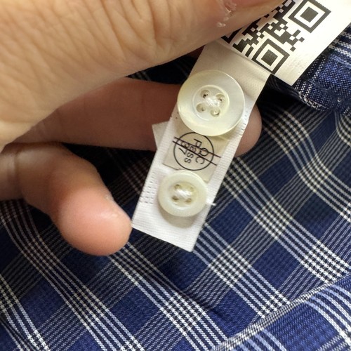 Bonobos Shirt Mens 15.5 34 Blue White Plaid Slim Fit Button Up Long Sleeve NEW - Picture 9 of 11