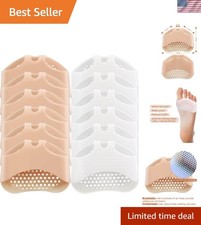 6 Pairs Silicone Forefoot Pads - Breathable Gel Cushion for Forefoot Pain Relief