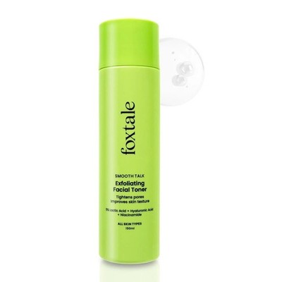 Foxtale Peeling Gesichtswasser mit 5% Milchsäure zur Porenstraffung 150 ml